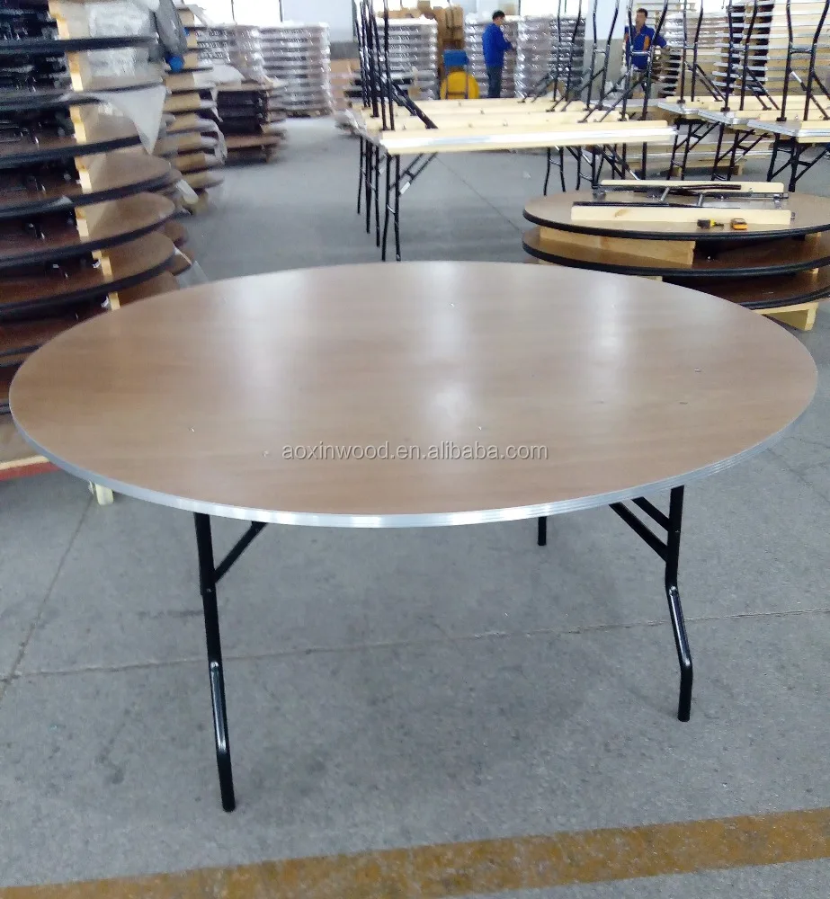 Catering round folding table