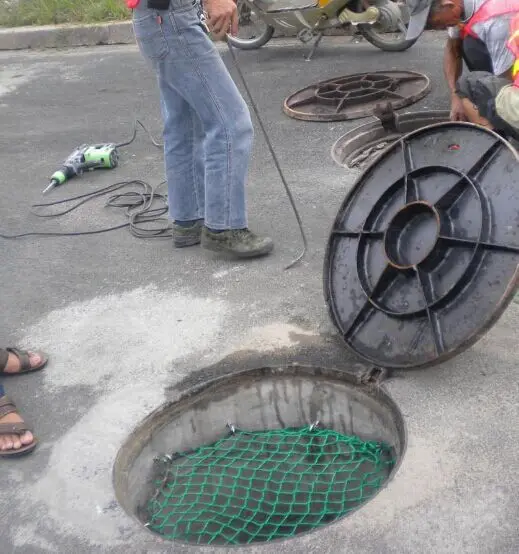 HDPE Round-shaped Sewer Well Cover Anti Drop Net Safety Manhole Cover Net