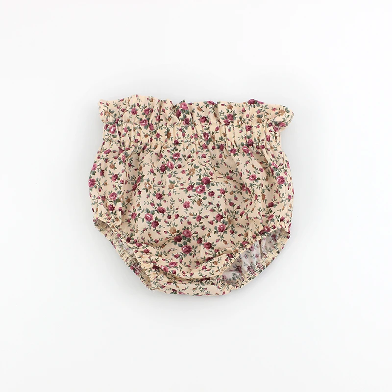 
Latest Arrival Baby Underwear Clothing Classic Ruffled Broken Flower Print Baby Girls Bloomer 