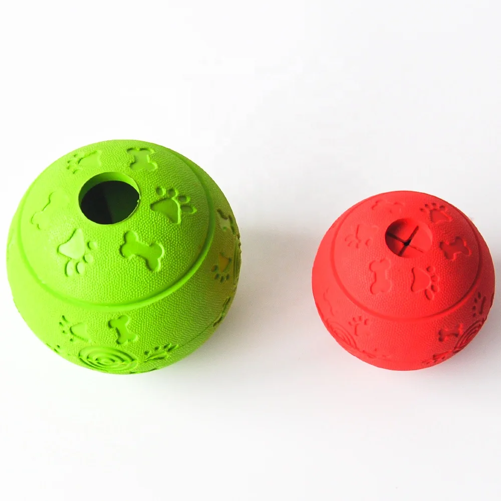 
Wholesale Rubber Indestructible Dog Feed Toy Treat Dispensing Dog Pet Toy Ball 