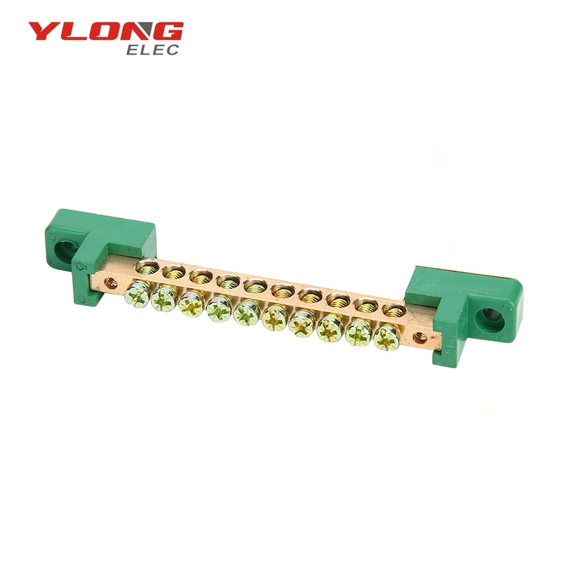 YL-004 зеленая заземляющая панель 10 способов с пластиковой крышкой