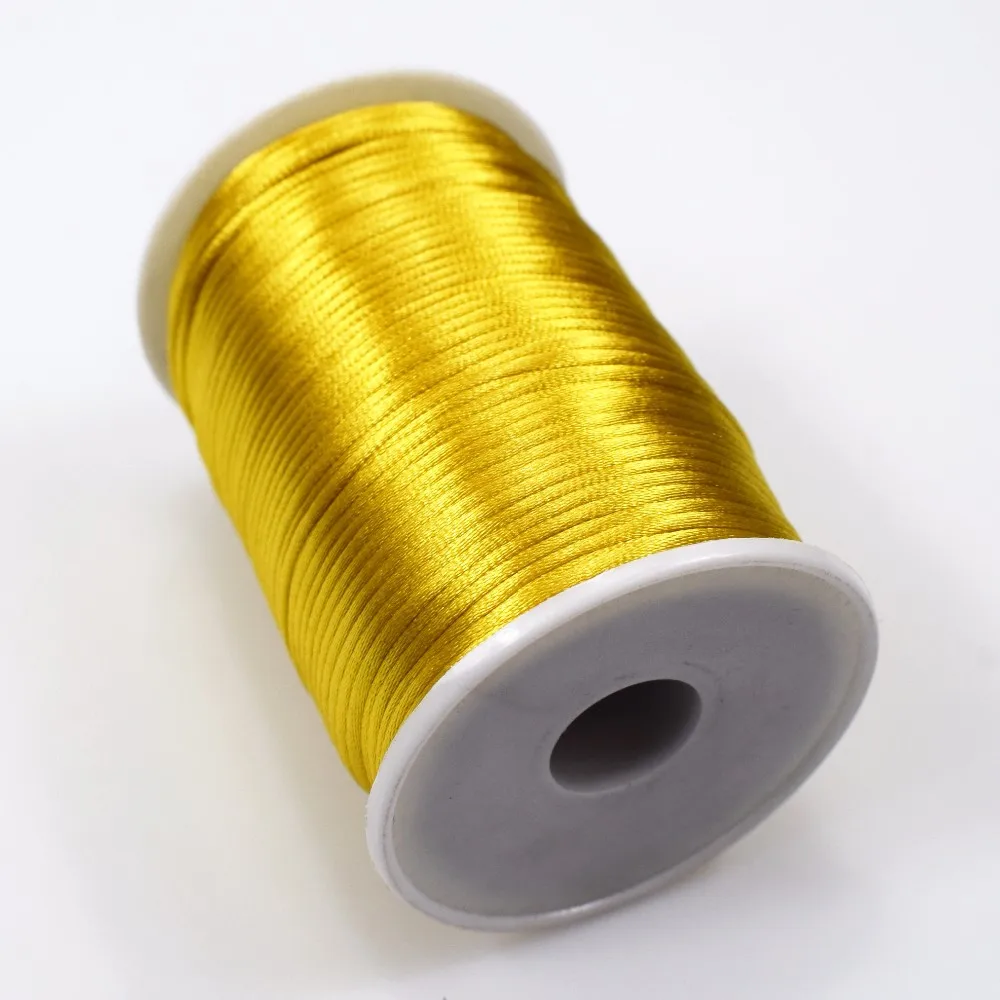 Wholesale colorful polyester braided rope silk Rope  for Chinese Knot