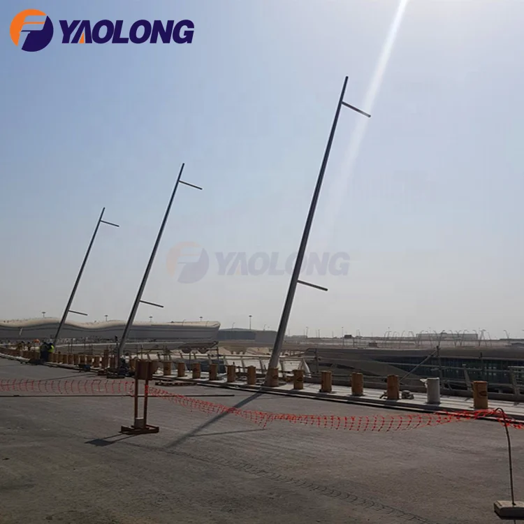 Yaolong 304 316 Stainless Steel Outdoor Flag Banner Stand Aluminum Alloy Free Standing Flag Poles