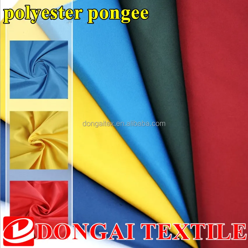100% polyester lining fabric polyester taffeta/240T Polyester Pongee