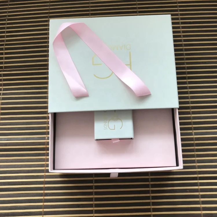 2019 Luxurious Custom logo paper ring gift packaging jewerly box