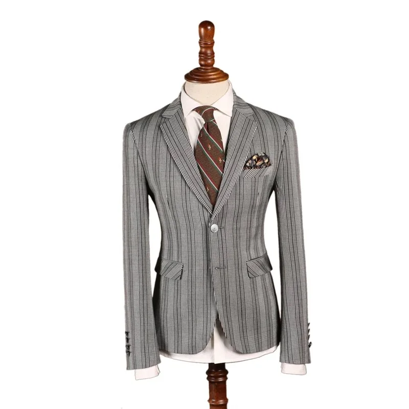 New Arrival MTM made to measure custom bespoke handmade suit wedding 2 pieces men suits slim fit groom wedding suits