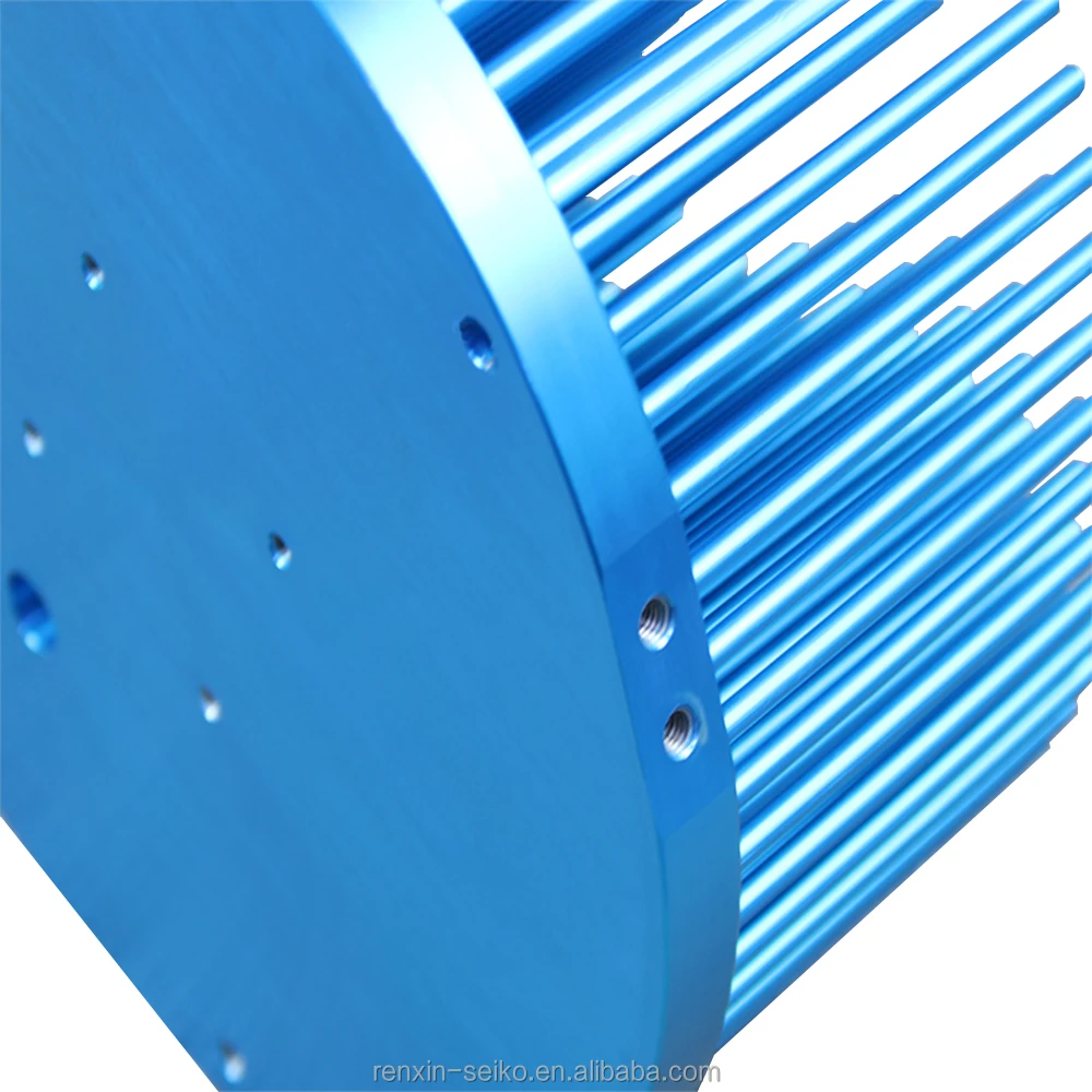 Led Lights Round Heatsink Pin Fin Heat Sink Extrusion Profile Heat Sink Cold Forged Aluminum IP65 Large Aluminum 150mm Blue 0.8