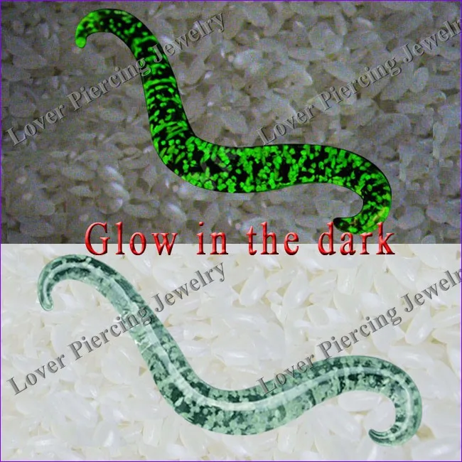 [GB-194] Pyrex Glass Ear Tunnel Piercing Glow In The Dark Ear Plug
