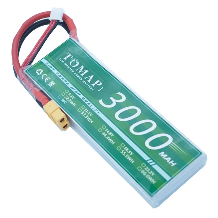 
High Power 30C Rechargeable Lipo Lithium Batteries Pack Toys Drone 3000Mah Battery 2S Xt30 7.4V For Airplanes Model 