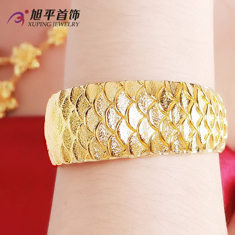XL5027 xuping jewelry imitation jewellery, gold plated cuff bangle, Dragon scale bridal gold bangle