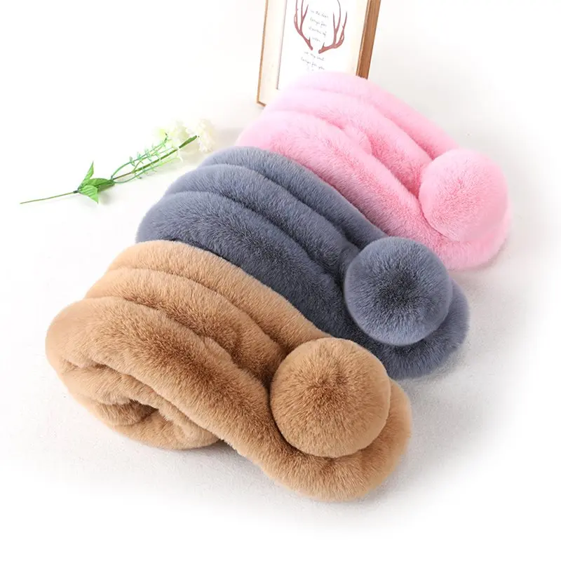 Wholesale faux fur cheap rabbit fur scarves