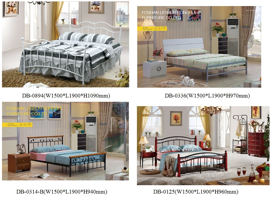 
online shop china of iron metal bed bedroom set furniture for sale 