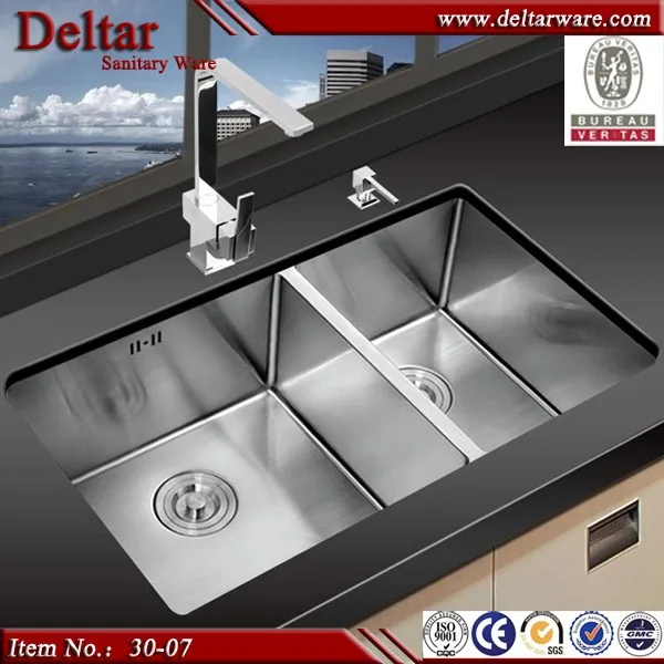 2015 New Square Kitchenware Stainless Steel Kitchen Sink Make By Hand_American Standard Kitchen Sink