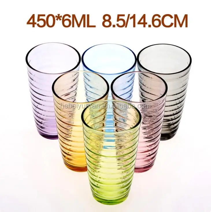 
Colour water cup 6 pcs one set beer glass promotional gifts 