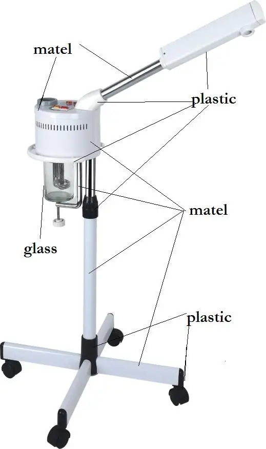 Model YC-707 spray beauty equipment facial steamer with standing