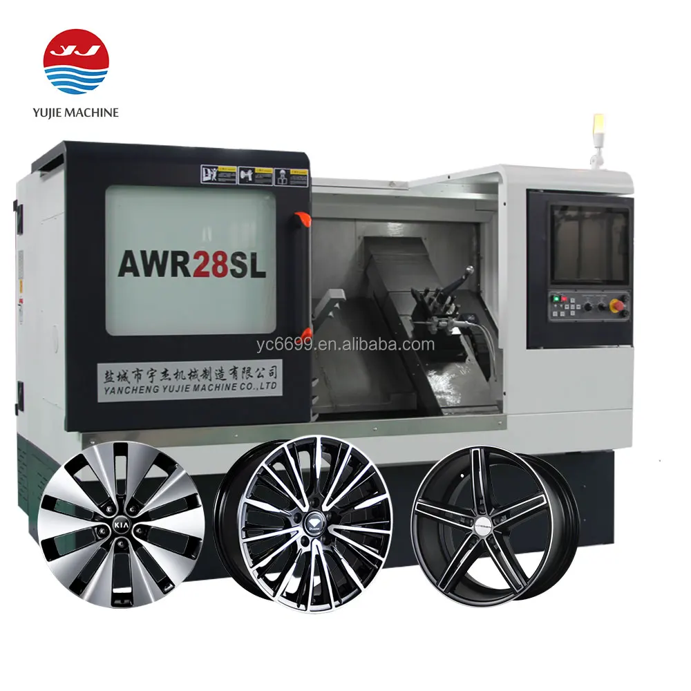 Diamond cut Alloy Wheel Rim Repair Refurbishment equipment for sale CNC Lathe wheel refinishing equipment