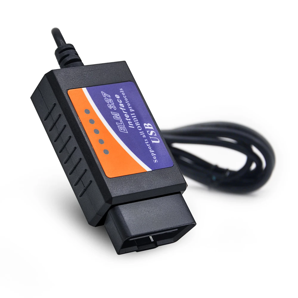 KINGBOLEN ELM327 USB V1.5 Car Diagnostic USB Cable Interface Supports All OBD2 Protocols For Windows ELM 327 USB OBD Scanner