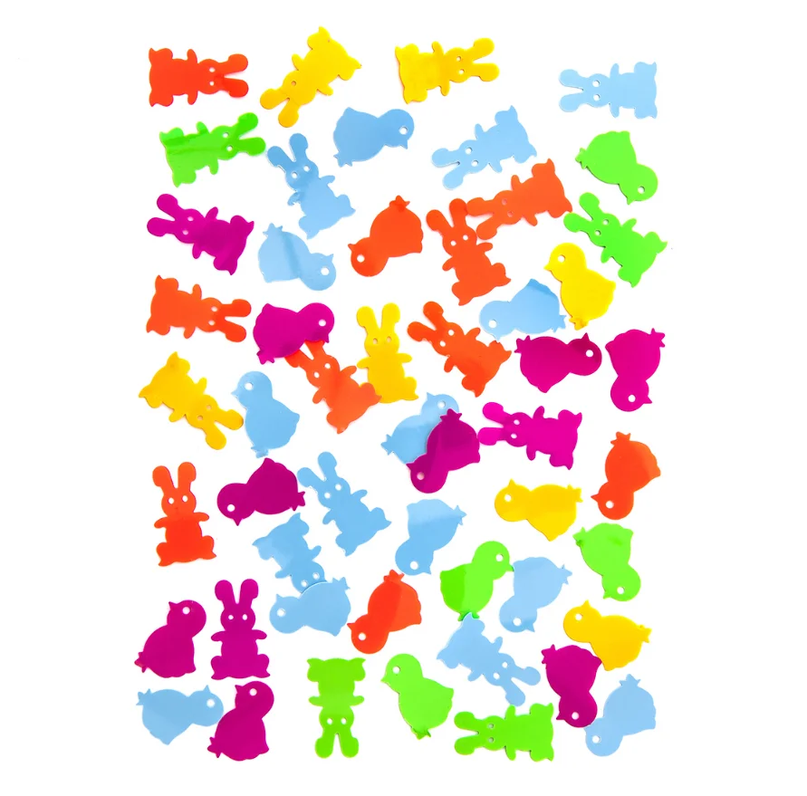 Детские Блестки для безопасности кроликов и цыплят оптом набор пайеток пасхи от производителя искусство животные