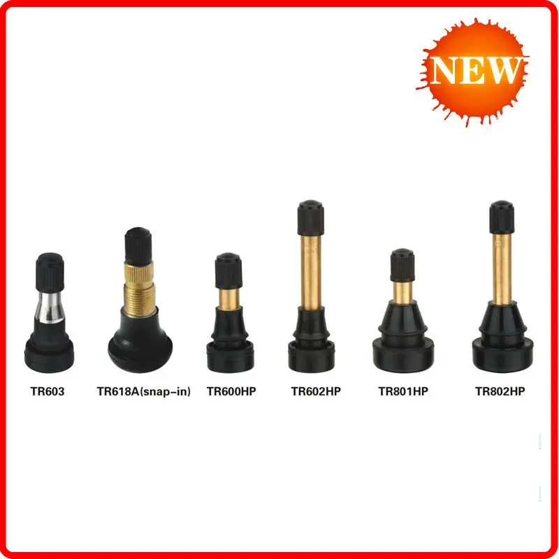
snap in tubeless tire valve for high pressure application 