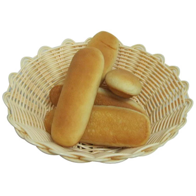 Корзина для фруктов, поднос для хлеба, чаша, круглые пластиковые плетеные Ротанговые штабелируемые корзины для хранения