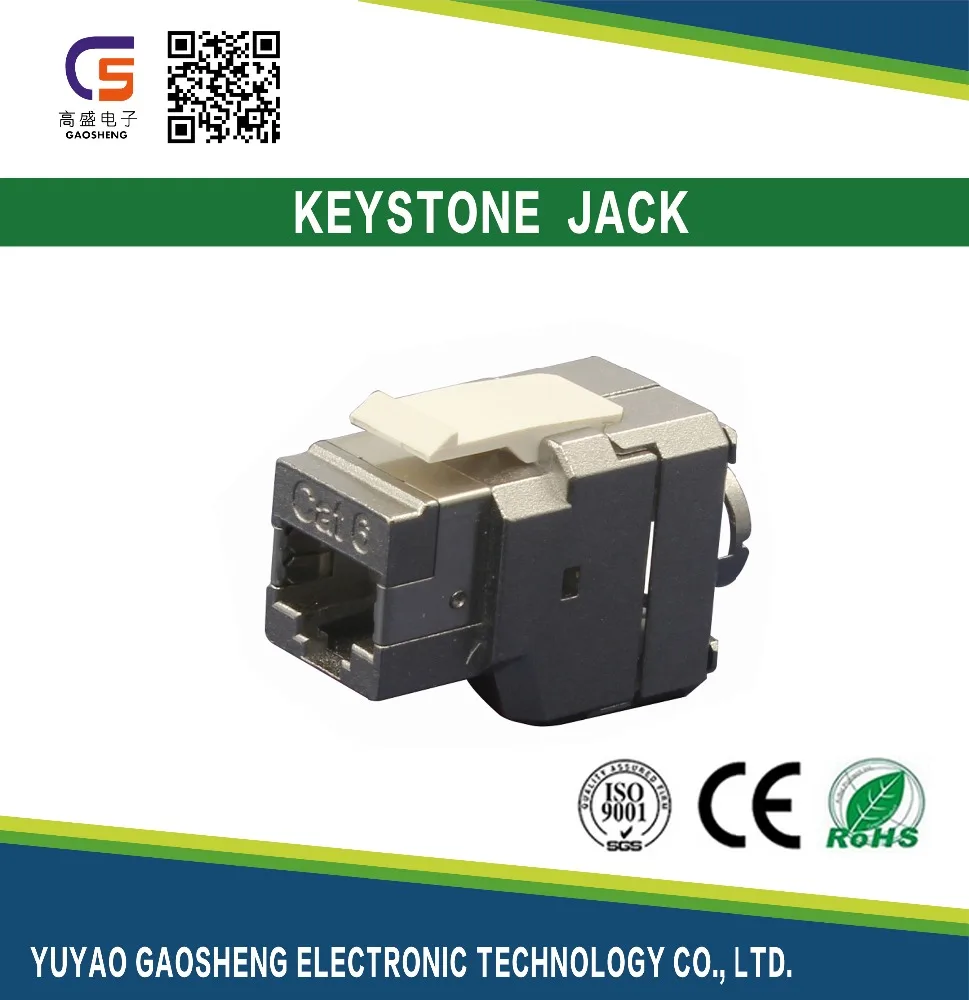 
 Сделано в Китае Цинкового Сплава Компактно RJ45 CAT6 Keystone Jack CAT5e Инструмент менее Позолоченные 10-Gigabit  