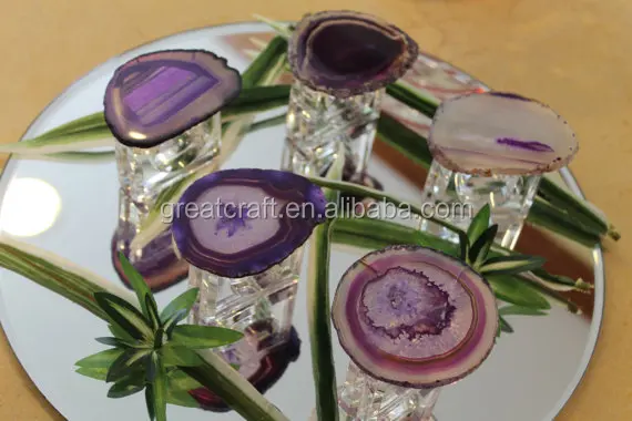 Nature Agate Colorful  Napkin Rings For Table Decorations,Wedding,Dinner