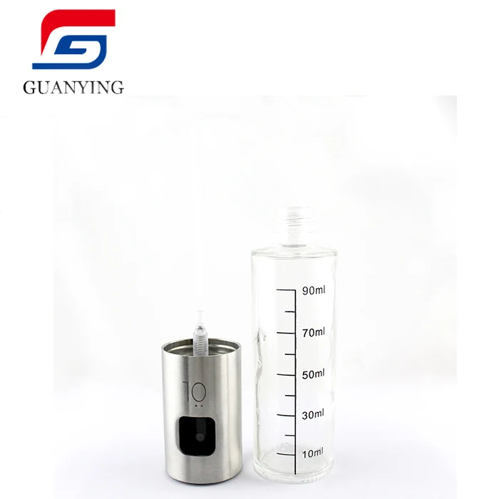 Amazon Hot Selling Tanning Oil Bottle Sprayer Packaging Stainless Steel Olive Glass Spray Oil Sprayer for Cooking Camping