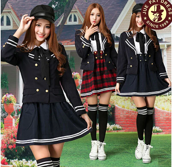 Korean Style School Uniforms,high School Uniform,school Clothes Children for Girls OEM Service Unisex 100% Cotton Middle School