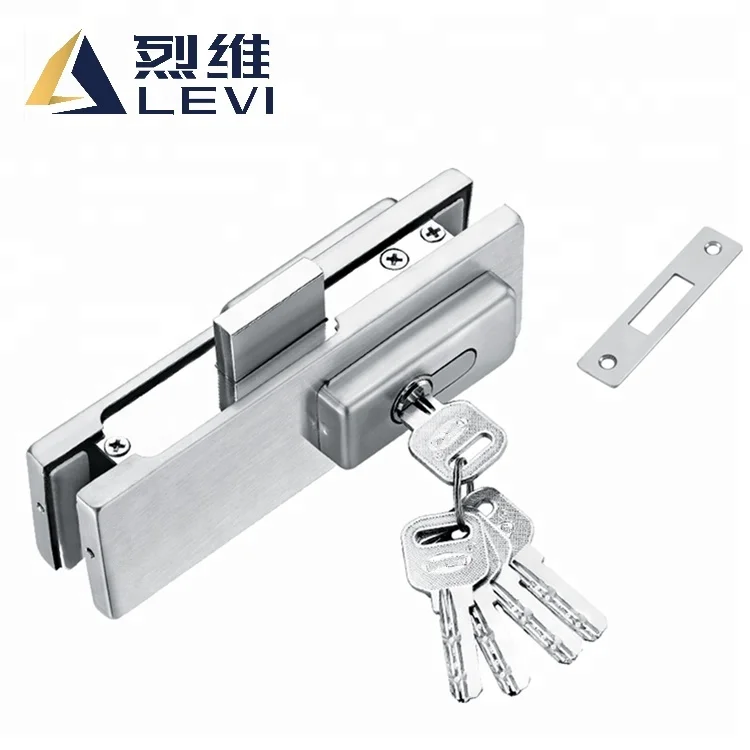 wholesale aluminium zinc glass door lock patch fitting  for frameless glass door floor spring machine china glass hardware