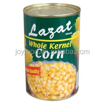 
Canned sweet corn in tin 