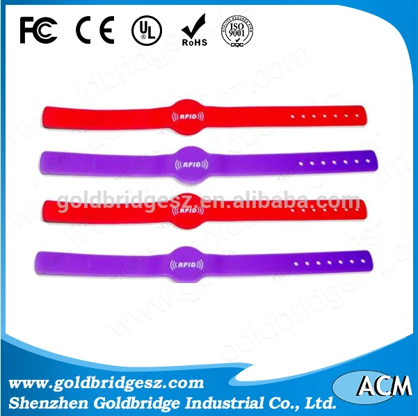 125khz chip keychain plastic bracelet rfid LF adjustable bracelet for door locks