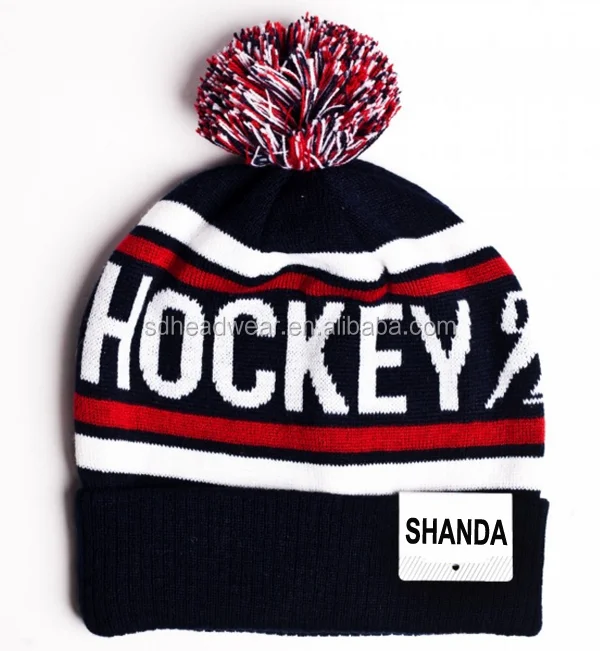 
100% acrylic foldable letter designed custom knitted Canada Toque 