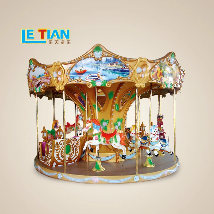 Amusement Park Equipment 24 seats merry go round 12 seats Carousel Horses Ride for sale