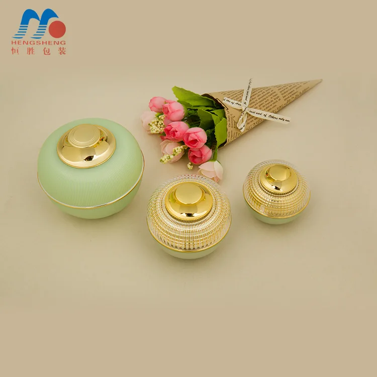
Hengsheng Manufacture 100g 30g 20g 15g 5g personal beauty skin care cream package Cosmetic round shaped acrylic jar 