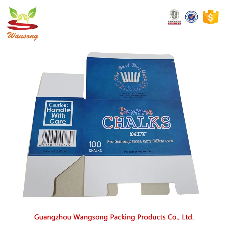 Cheap Price Custom Printed School Chalk Paper box packaging