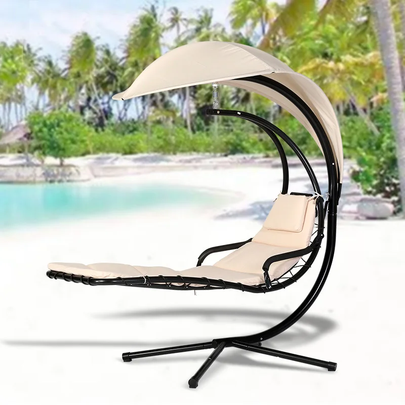 outdoor tent top metal frame helicopter swing chair with x shape base