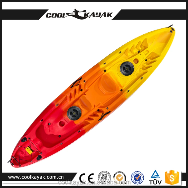 35.50kg 3.68m Sale Kayak 2+1 Seater Sit on Top Fishing Boat 3.1 - 4m OEM double recreation kayak
