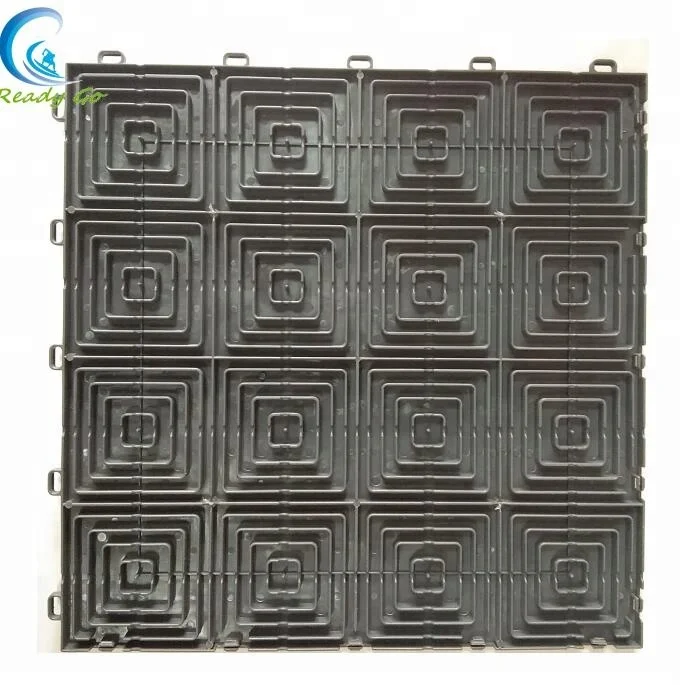 PVC  Interlocking Plastic Garage Floor Tiles Outside DIY Flooring  rubber garage floor mat  for sale