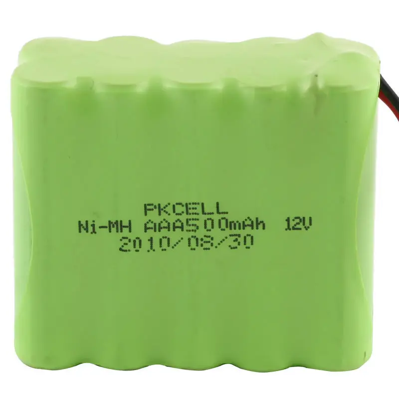 Industrial support used  AA2000mAh Ni-Mh 12 volt rechargeable battery pack with wire and connector
