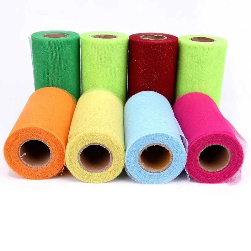 6'X100 yds polyester tutu spool for bridal dress decorationTulle Mesh Fabric