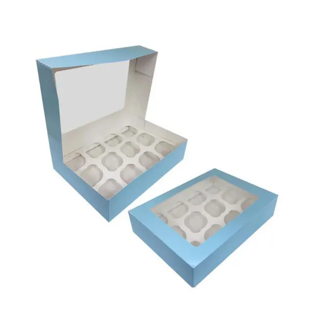 wholesale cheap custom printed paper inserts cookie packaging cupcake boxes 6