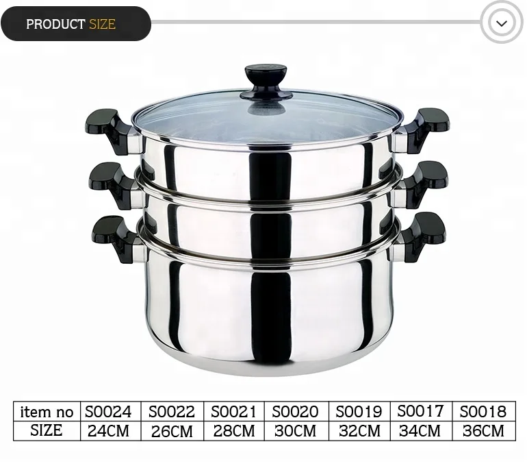 stainless steel stock food heating couscous pot steamer for sale