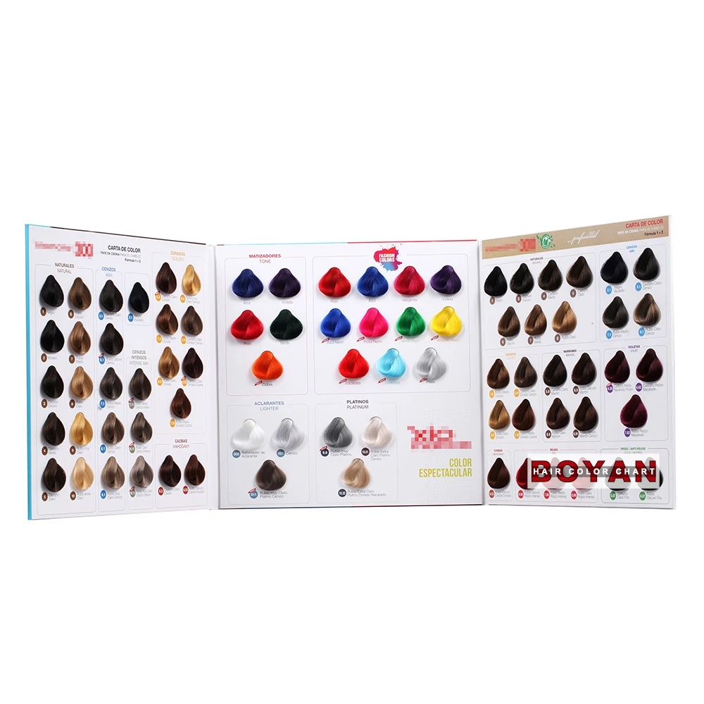 Natural Organic ice cream hair color swatch, synthetic hair color chart