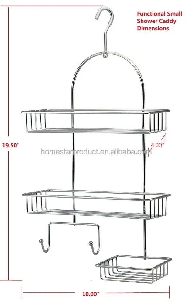
Steel 3 Tier Hanging Shower Caddy,Chrome 