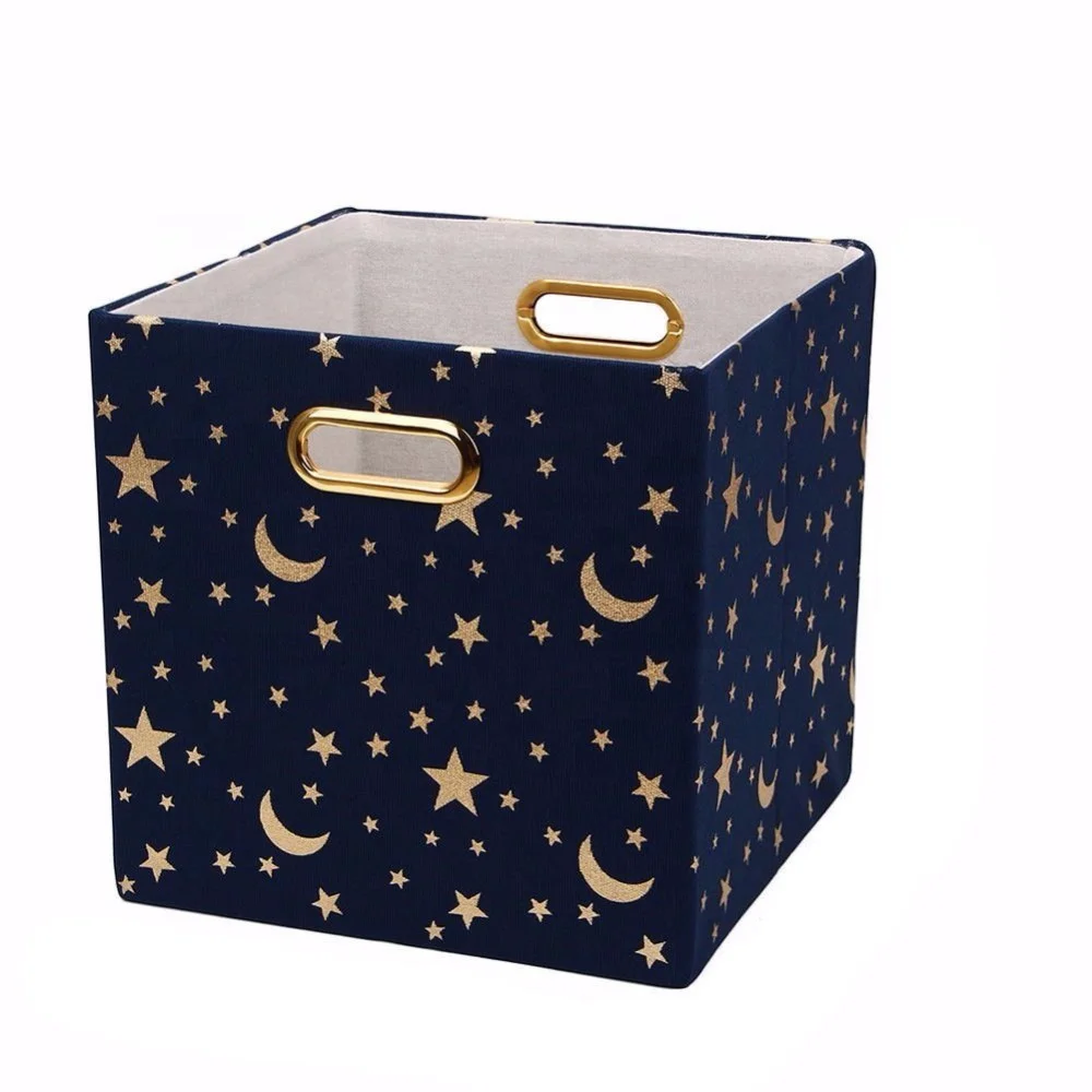 Foldable Storage Bins Boxes Cubes Container Organizer Baskets Fabric Drawers for Bedroom, Closet, Toys,Thick Cloth with Shimmer,