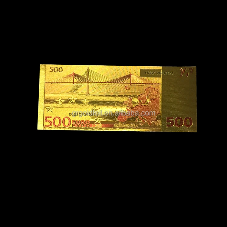 Customized professional good price of gold euro 500 banknotes