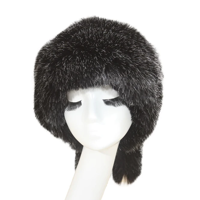 
Top Quality Fake Fur Hats Woman And Man Faux Fox Fur Cap With Tail 