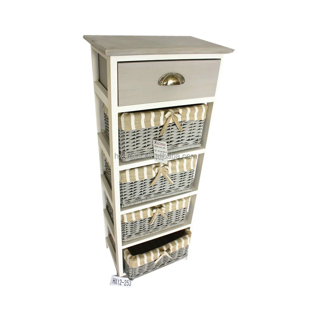 
 Многофункциональные кухонные шкафы с 4 ящиками из ротанга  