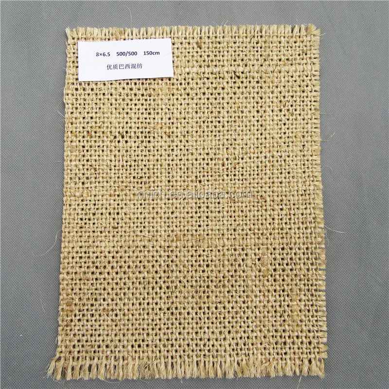 Sisal Cloth Mixed Sisal Fabric 8*6.5 500/500 100% Natural
