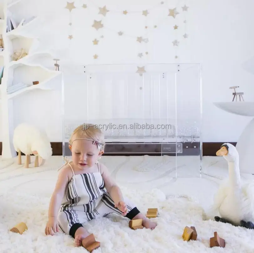 2017 best product acrylic kids crib bed made in china